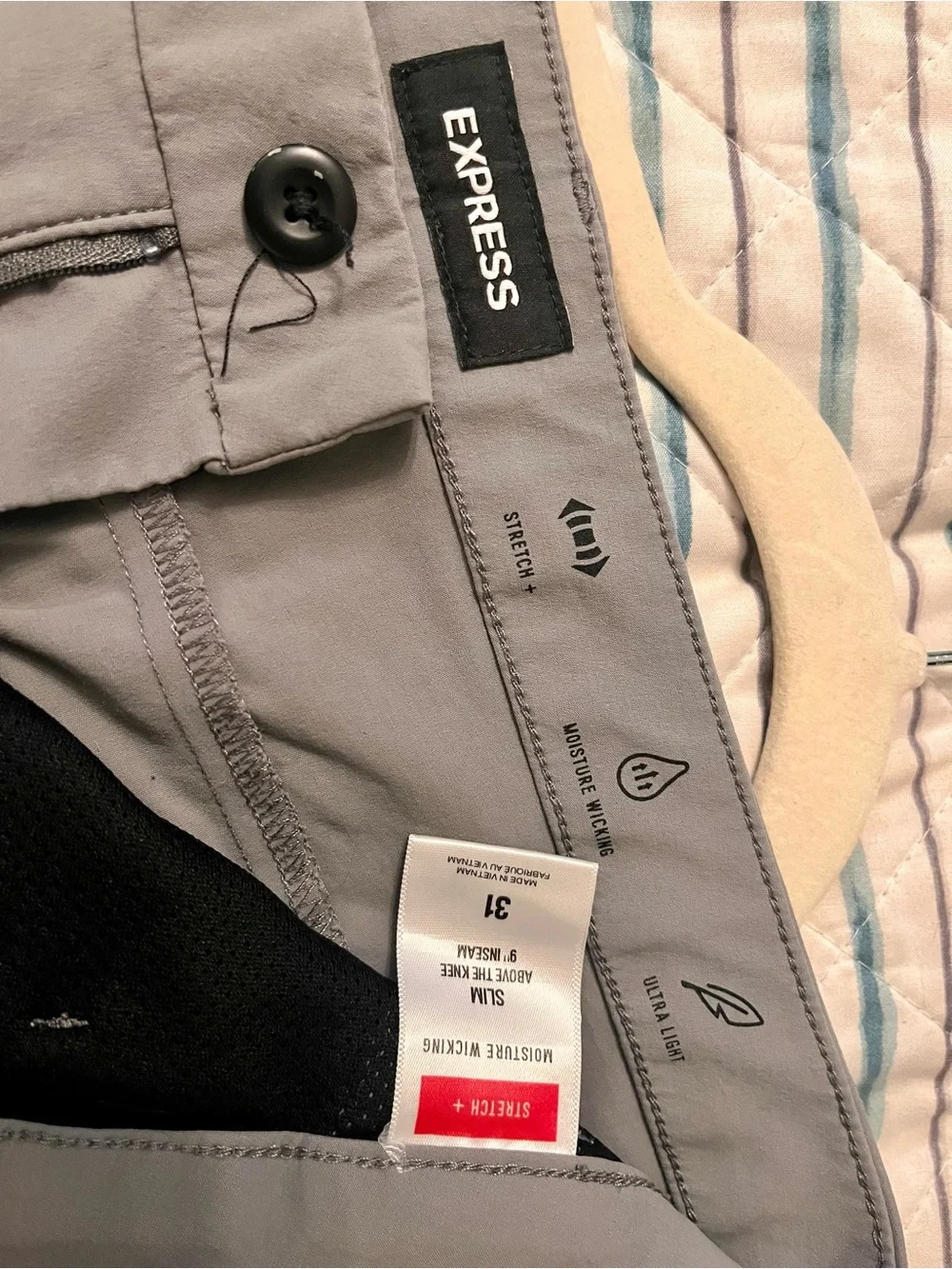 Express Men’s Slim Chino Shorts- Grey, Blue, Army Green